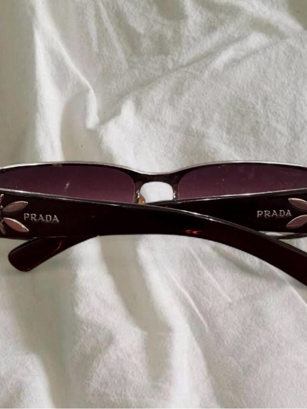 Prada Burgundy/Tinted Lens Women's Sunglasses
